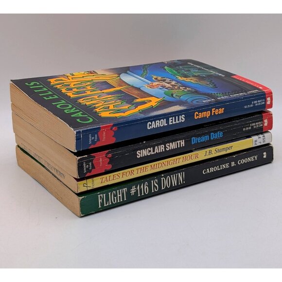 Lot Of 4 Vintage YA Horror Books 90s VTG Point Paperback Camp Fear Dream Date - Picture 1 of 6